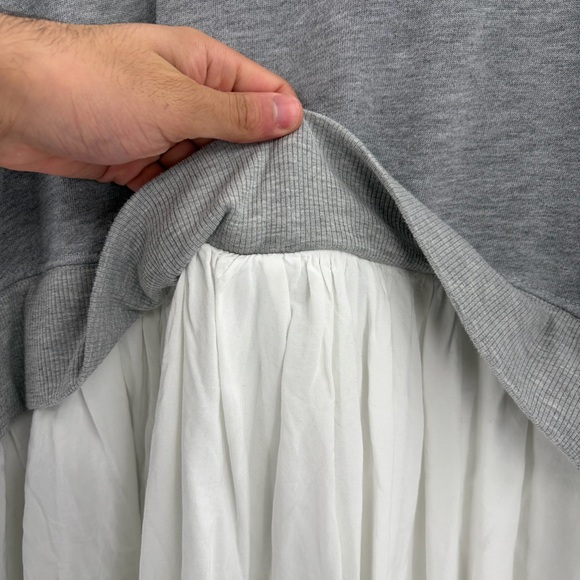 Arula plus size oversized white grey casual trendy sweatshirt dress size 1x - Picture 7 of 14